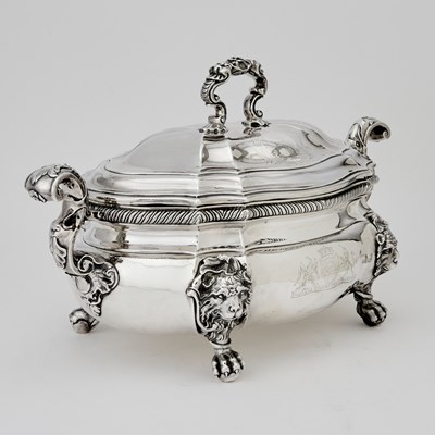 Lot 74 - George II Sterling Silver Covered Soup Tureen