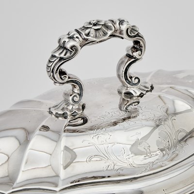 Lot 74 - George II Sterling Silver Covered Soup Tureen