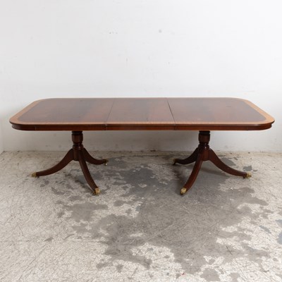 Lot 15 - George III Style Banded Mahogany Dining Table