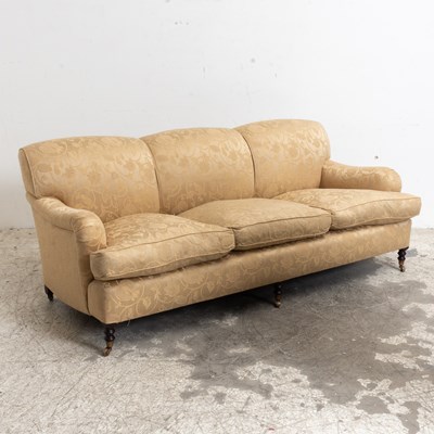 Lot 1 - George Smith Style Upholstered Mahogany Sofa