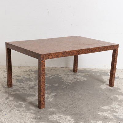 Lot 125 - Faux Burlwood Veneered Parson's Style Table
