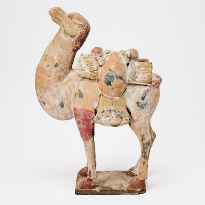 Lot 504 - Chinese Tang-Style Painted Pottery Camel