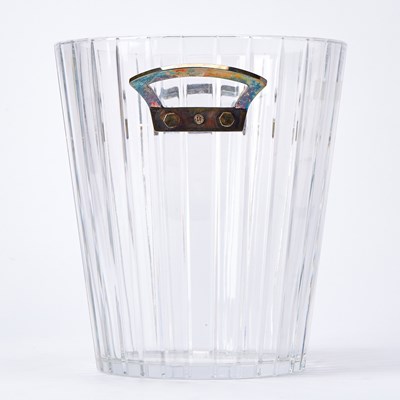 Lot 526 - Baccarat Metal-Mounted Blown and Cut Glass "Harmonie" Pattern Ice Bucket
