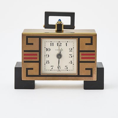 Lot 191 - Cartier Enamel Desk Clock