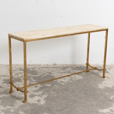 Lot 56 - Gilt-Iron and Onyx Console Table