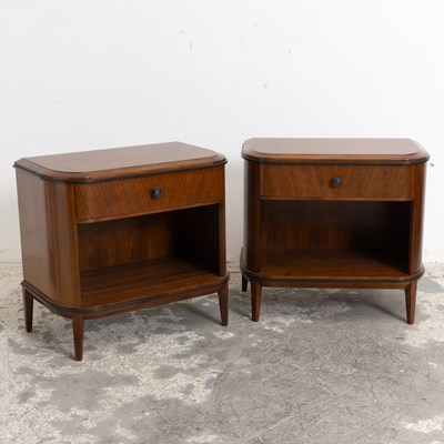Lot 72 - Pair of Jonathan Charles 'Toulous' Walnut Bedside Tables