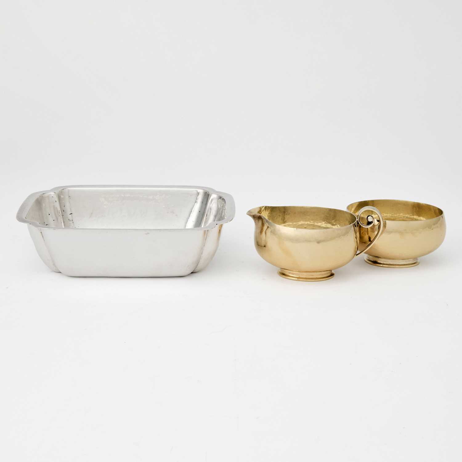 Lot 560 - Randahl Sterling Silver Gilt Cream and Sugar Set and Randahl Sterling Silver Bowl