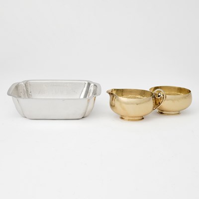 Lot 560 - Randahl Sterling Silver Gilt Cream and Sugar Set and Randahl Sterling Silver Bowl