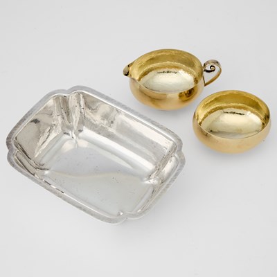 Lot 560 - Randahl Sterling Silver Gilt Cream and Sugar Set and Randahl Sterling Silver Bowl