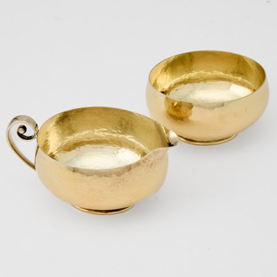 Lot 560 - Randahl Sterling Silver Gilt Cream and Sugar Set and Randahl Sterling Silver Bowl