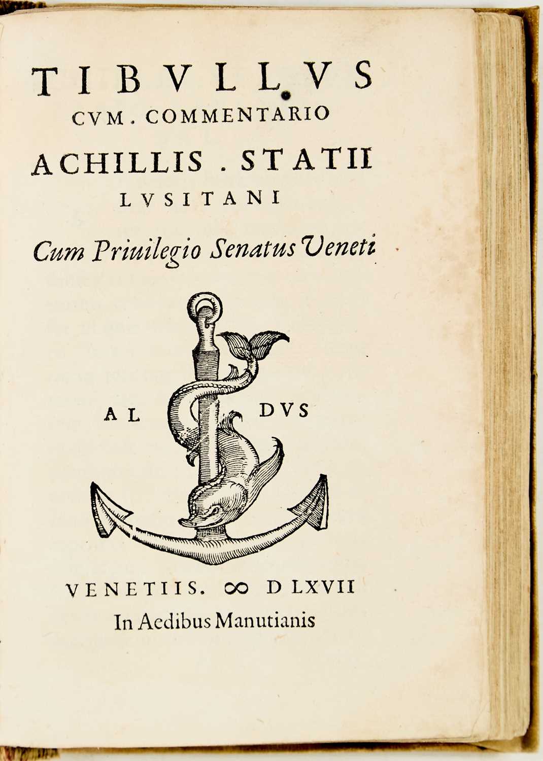 Lot 17 - Paul Manutius's pocket edition of Tibullus