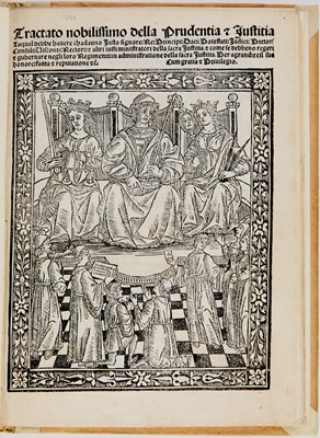 Lot 4 - A postincunable treatise on law with striking illustrations