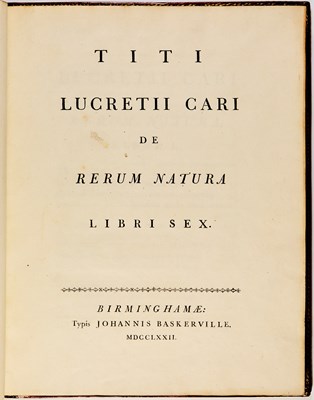 Lot 48 - Baskerville's De rerum natura