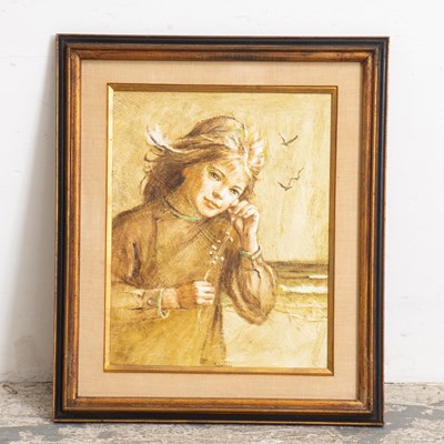 Lot 345 - Portrait of Young Girl