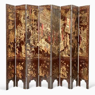 Lot 102 - Chinese Coromandel Eight-Panel Screen
