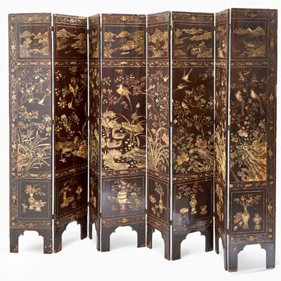Lot 102 - Chinese Coromandel Eight-Panel Screen