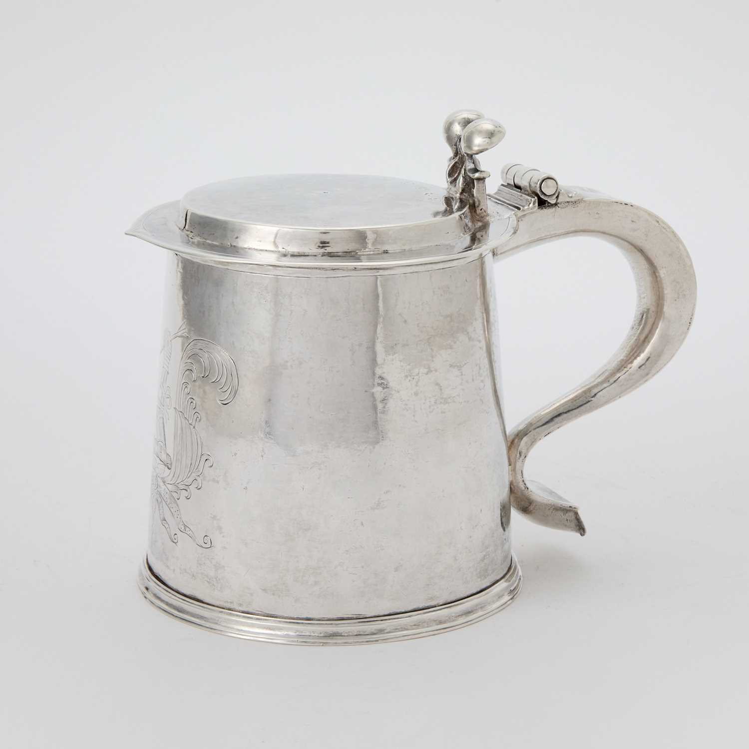 Lot 65 - Irish Provincial Charles II Sterling Silver Covered Tankard