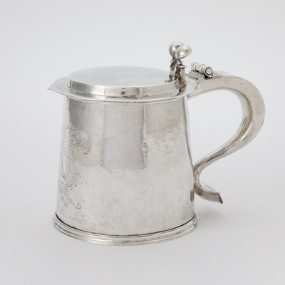 Lot 65 - Irish Provincial Charles II Sterling Silver Covered Tankard