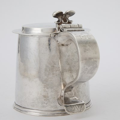 Lot 65 - Irish Provincial Charles II Sterling Silver Covered Tankard