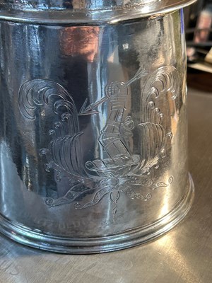 Lot 65 - Irish Provincial Charles II Sterling Silver Covered Tankard