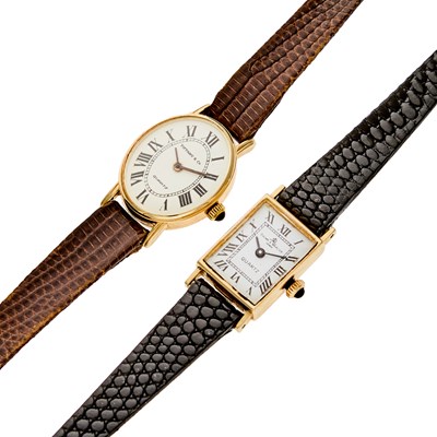 Lot 1169 - Tiffany & Co. Gold Wristwatch and Baume & Mercier Gold Wristwatch