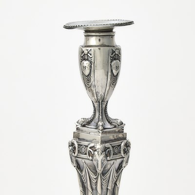 Lot 27 - Set of Four George III Sterling Silver Candlesticks