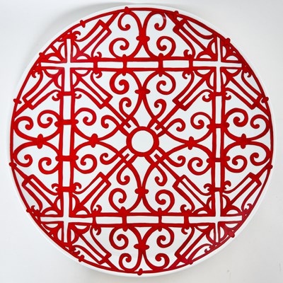 Lot 120 - Hermès Porcelain "Balcon du Guadalquivir" Pattern Circular Platter