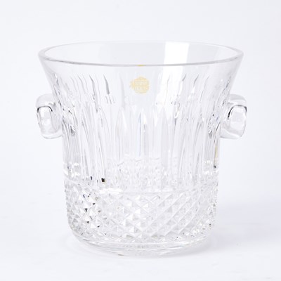 Lot 521 - St. Louis Molded and Cut-Glass Two-Handled Ice Bucket
