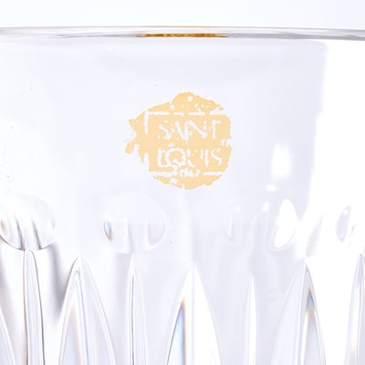 Lot 521 - St. Louis Molded and Cut-Glass Two-Handled Ice Bucket