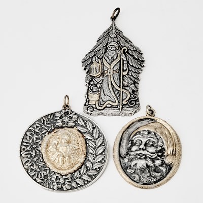 Lot 569 - Seven Buccellati Sterling Silver Christmas Ornaments