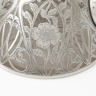 Lot 541 - Eight Silver and Glass Decanters