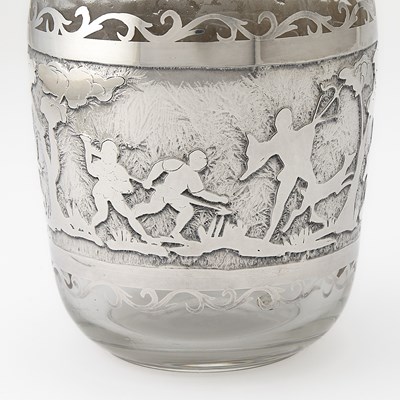 Lot 541 - Eight Silver and Glass Decanters