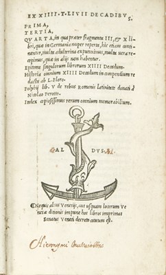 Lot 6 - A complete set of the first Aldine edition of Livy