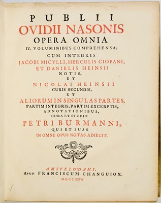 Lot 40 - A handsome set of Ovid's works with ducal provenance