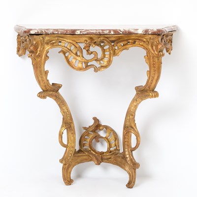 Lot 456 - Louis XV Carved Giltwood Console Table