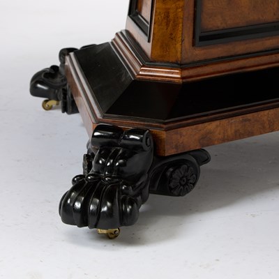 Lot 615 - Baker Regency Style Ebony Inlaid Burl Ash Center Table