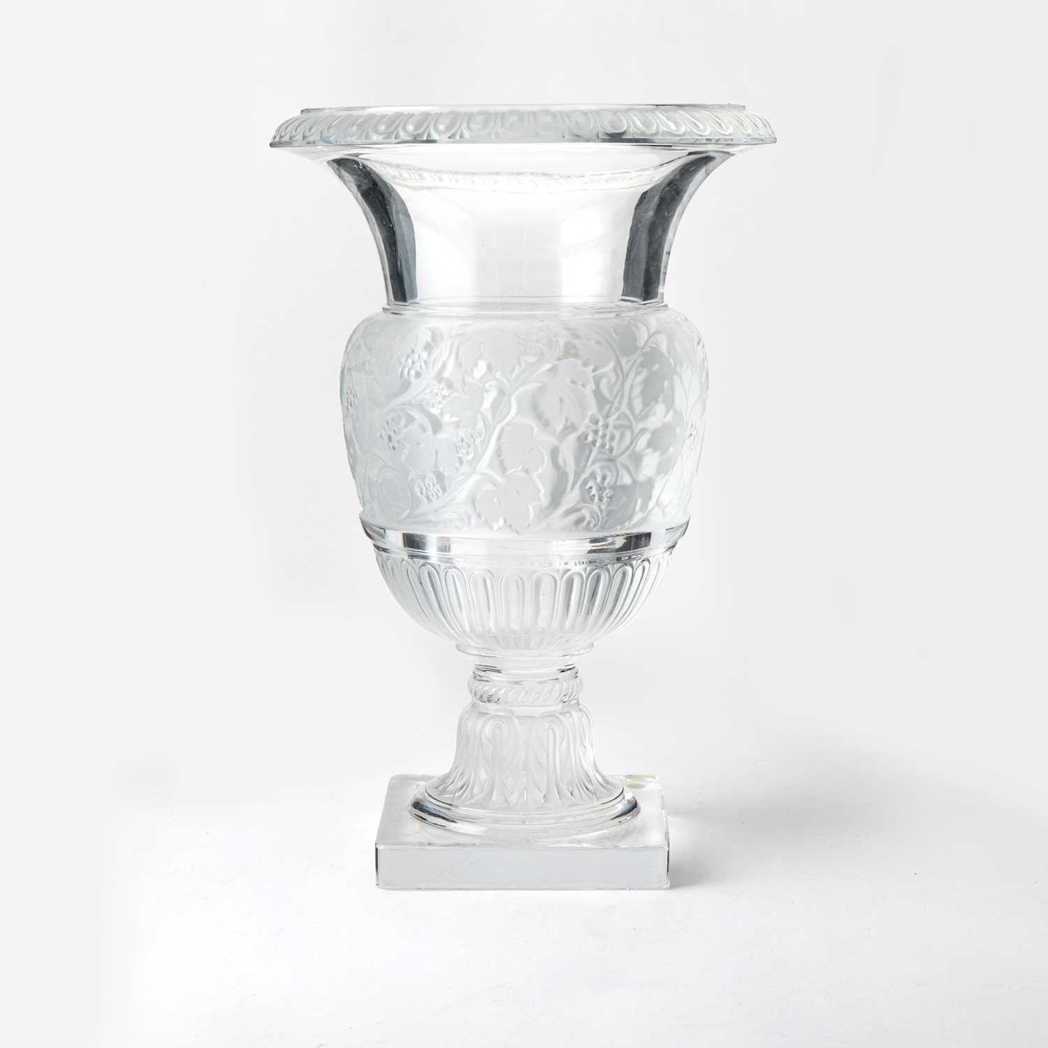 Lot 545 - Lalique Molded Glass "Versailles" Vase