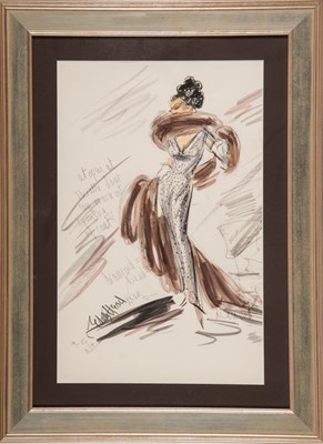 Lot 141 - Ten original Edith Head costume sketches for Shirley MacLaine in What a Way to Go