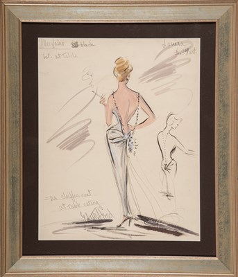 Lot 141 - Ten original Edith Head costume sketches for Shirley MacLaine in What a Way to Go