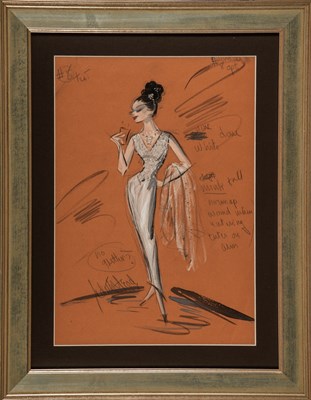 Lot 141 - Ten original Edith Head costume sketches for Shirley MacLaine in What a Way to Go
