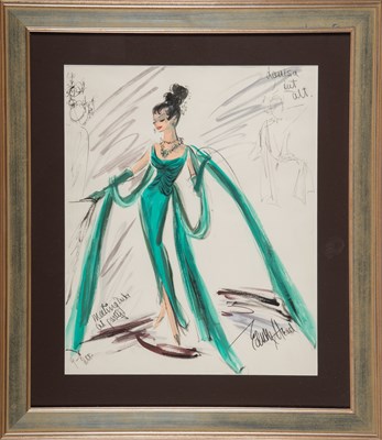 Lot 141 - Ten original Edith Head costume sketches for Shirley MacLaine in What a Way to Go