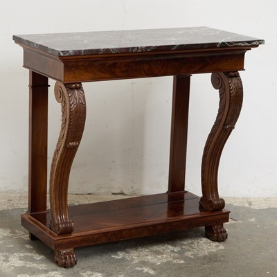 Lot 21 - Regency Marble Top Console Table