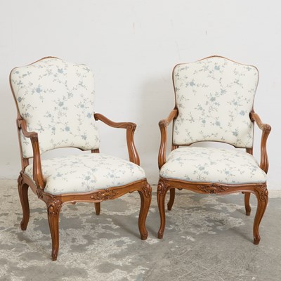 Lot 13 - Pair of Louis XV Style Fauteuil