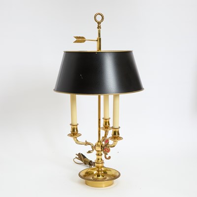 Lot 190 - Brass and Tole Bouillotte Lamp