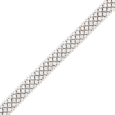 Lot 145 - White Gold and Diamond Bracelet