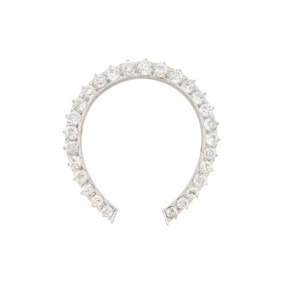 Lot 66 - Antique Platinum, Gold and Diamond Horseshoe Brooch