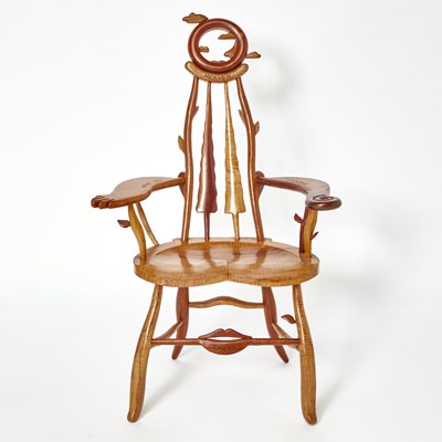 Lot Tommy Simpson Studio Mixed Woods Armchair