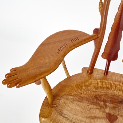 Lot 425 - Tommy Simpson Studio Mixed Woods Armchair
