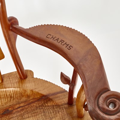 Lot 425 - Tommy Simpson Studio Mixed Woods Armchair