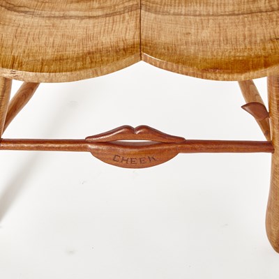 Lot 425 - Tommy Simpson Studio Mixed Woods Armchair